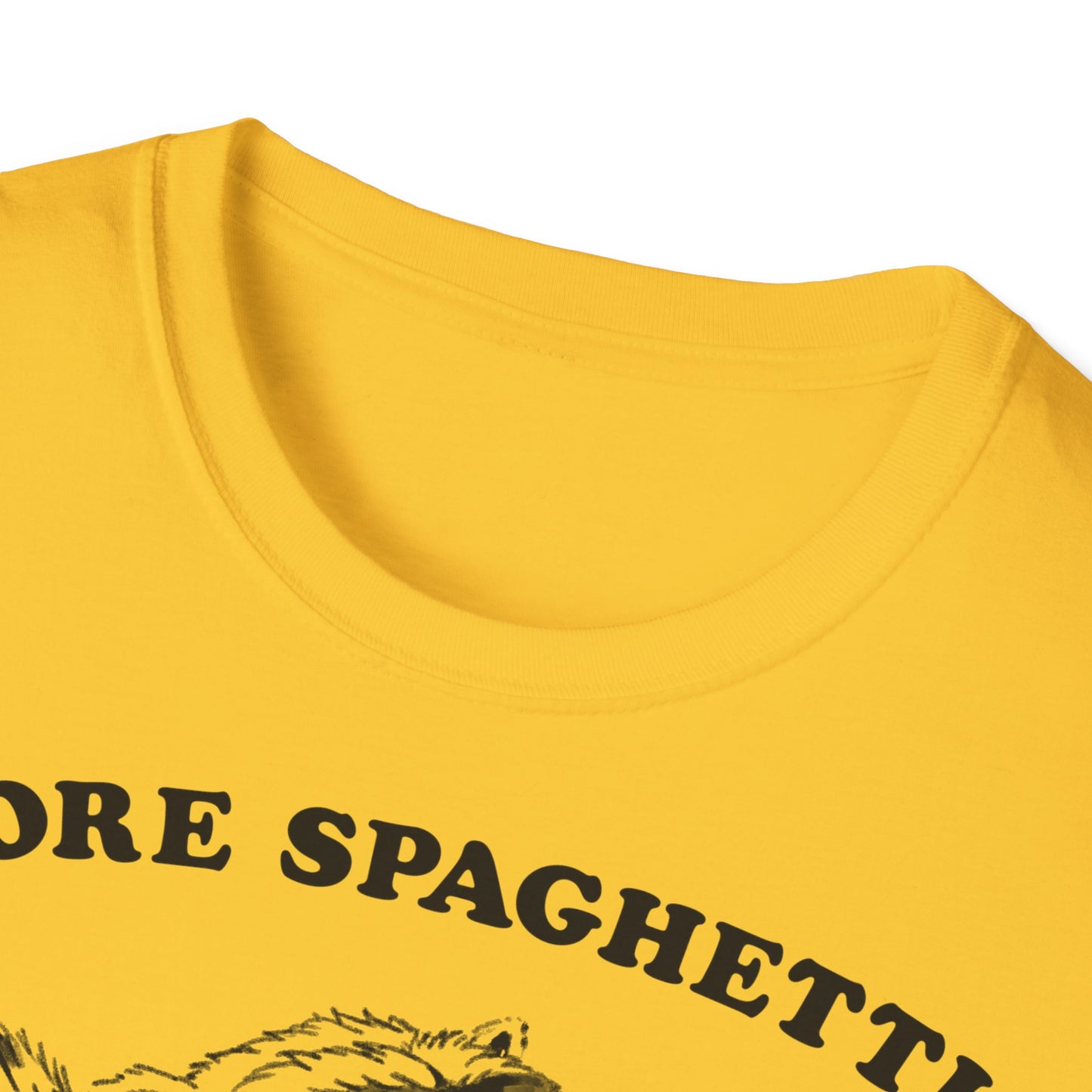 T-Shirt — "More Spaghetti Less Upsetti" Vintage Raccoon Graphic