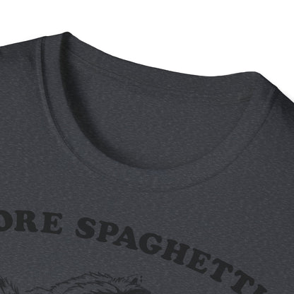 T-Shirt — "More Spaghetti Less Upsetti" Vintage Raccoon Graphic