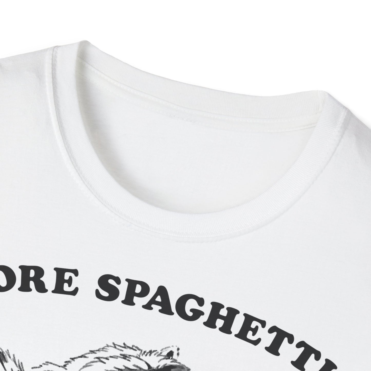 T-Shirt — "More Spaghetti Less Upsetti" Vintage Raccoon Graphic
